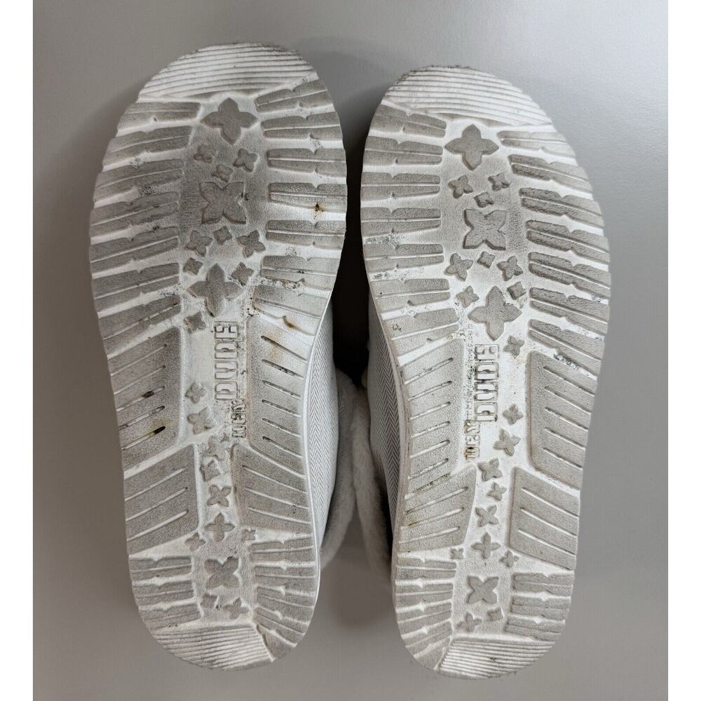 Hey Dude Women's Britt Shoes 9 Herringbone Cream Faux Fur Trim Comfort Cozy - Picture 11 of 13